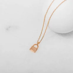 PAVOI Pendants-Lock Pendant Necklace