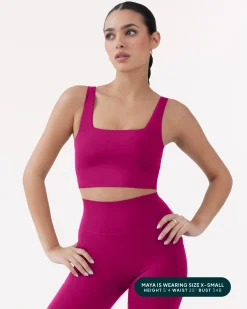 PAVOI Medium Support Bras|Bras-Longline Square Neck Medium-Support Padded Sports Bra
