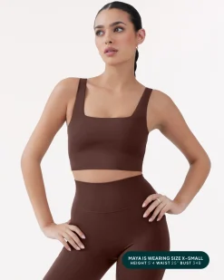 PAVOI Medium Support Bras|Bras-Longline Square Neck Medium-Support Padded Sports Bra