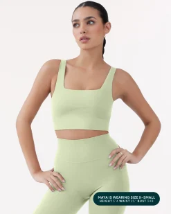 PAVOI Medium Support Bras|Bras-Longline Square Neck Medium-Support Padded Sports Bra