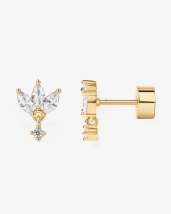 PAVOI Dangle & Threader|Flat Backs-Lotus Dangle Screwbacks
