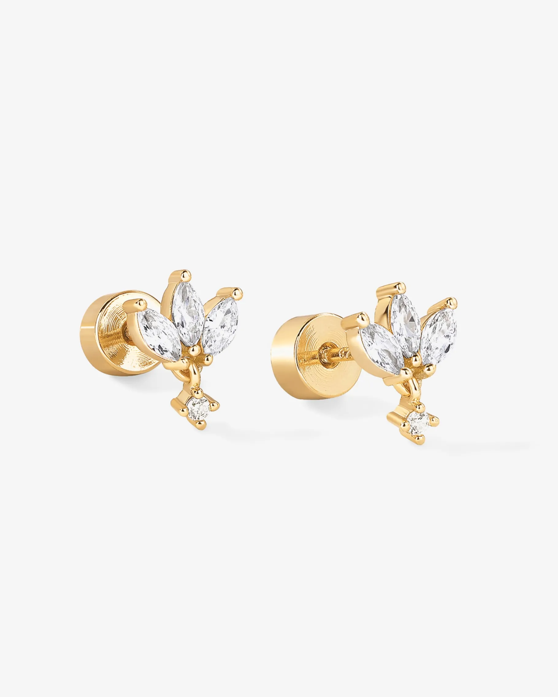 PAVOI Dangle & Threader|Flat Backs-Lotus Dangle Screwbacks