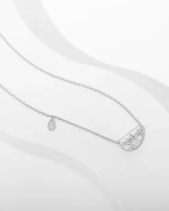 PAVOI Pendants-Lotus Engraved Pendant Necklace
