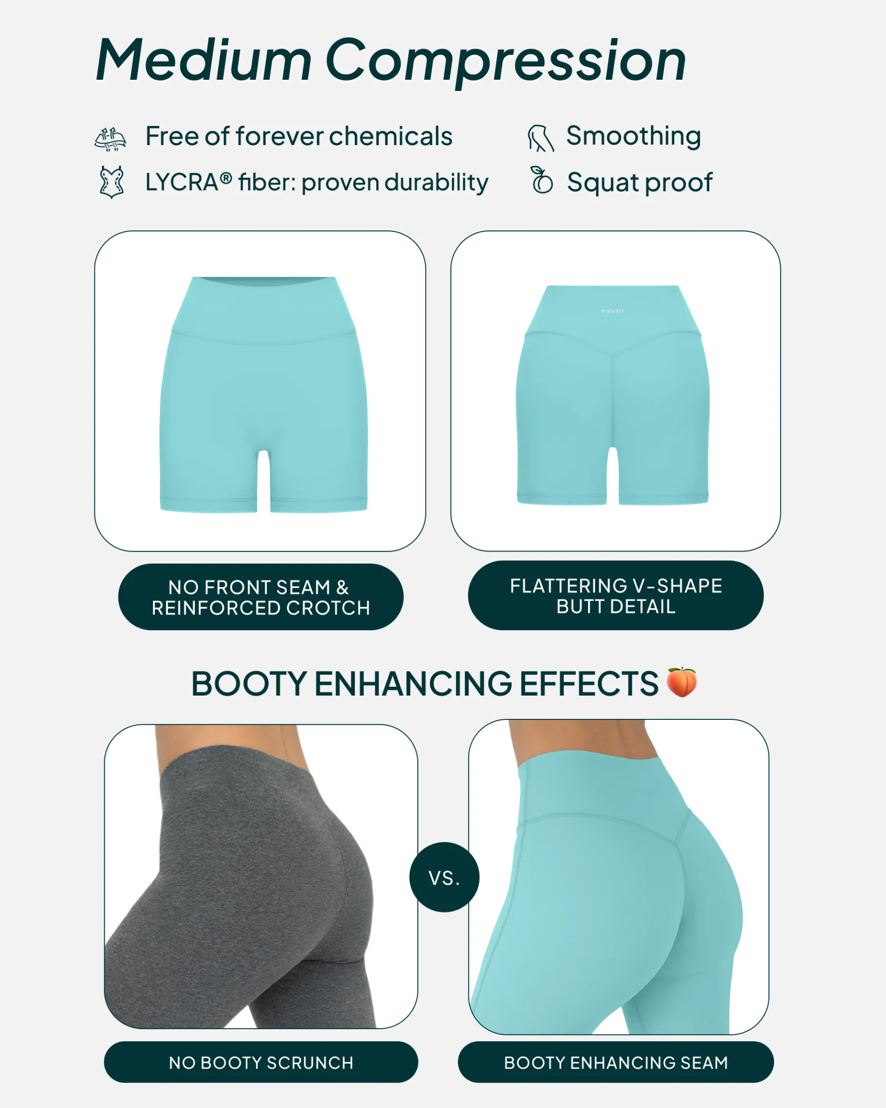 PAVOI 6" Inseam|Shorts-Low-Impact Butt Lifting High-Waisted 6" Seasonal Biker Shorts