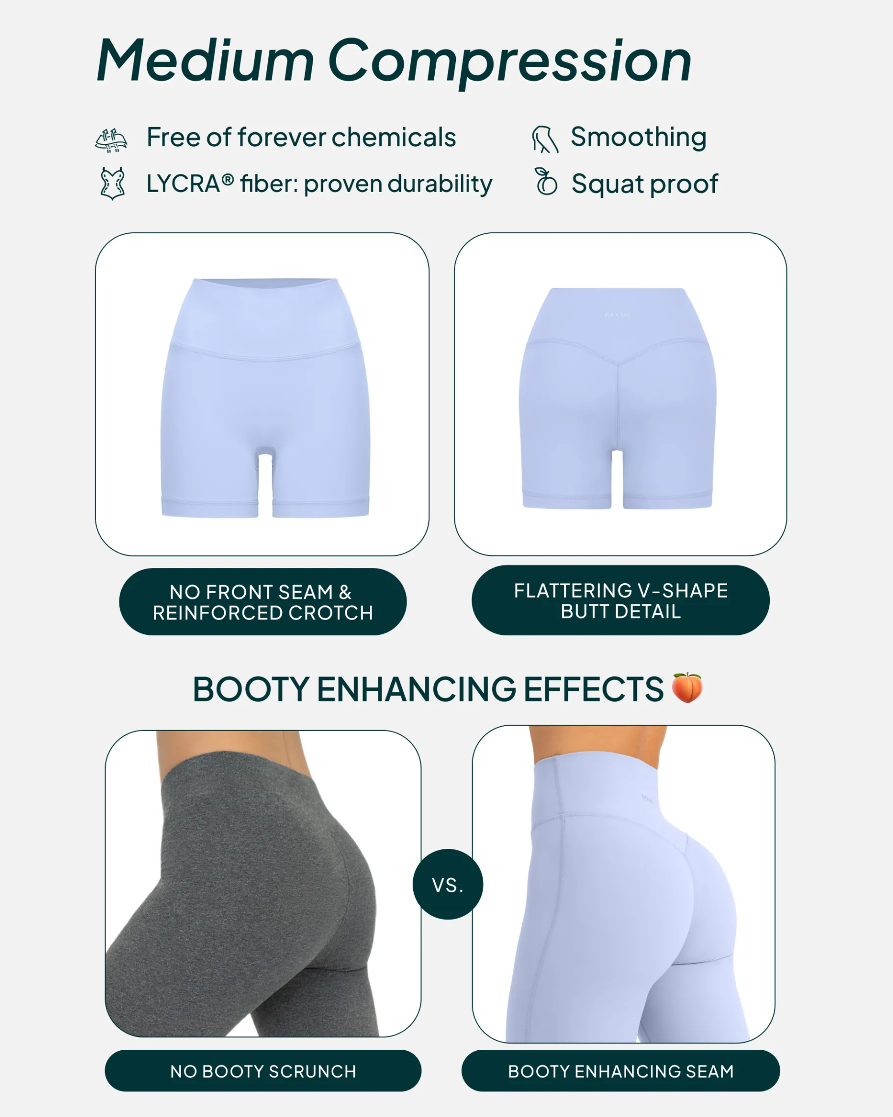 PAVOI 6" Inseam|Shorts-Low-Impact Butt Lifting High-Waisted 6" Seasonal Biker Shorts