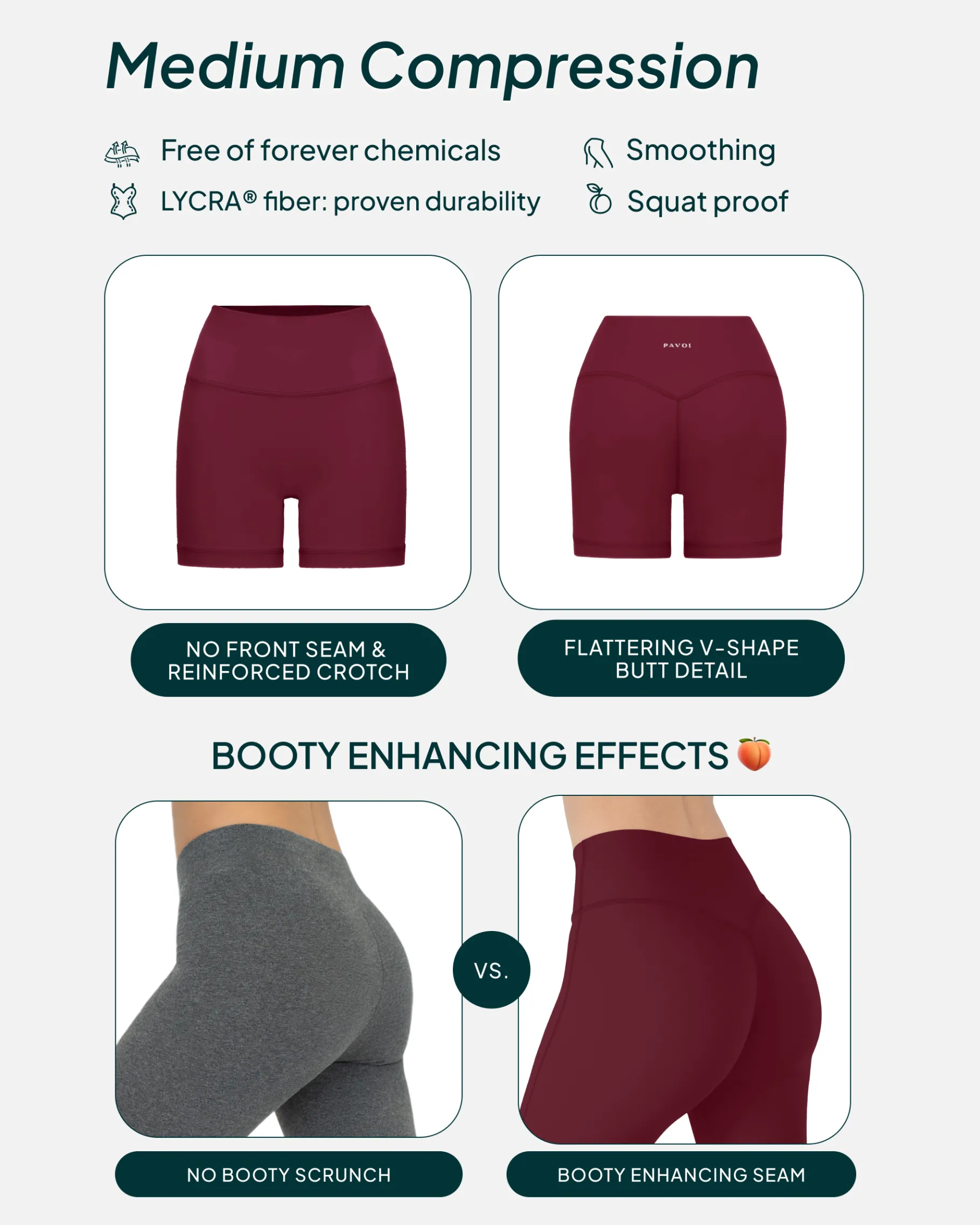 PAVOI 6" Inseam|Shorts-Low-Impact Butt Lifting High-Waisted 6" Seasonal Biker Shorts