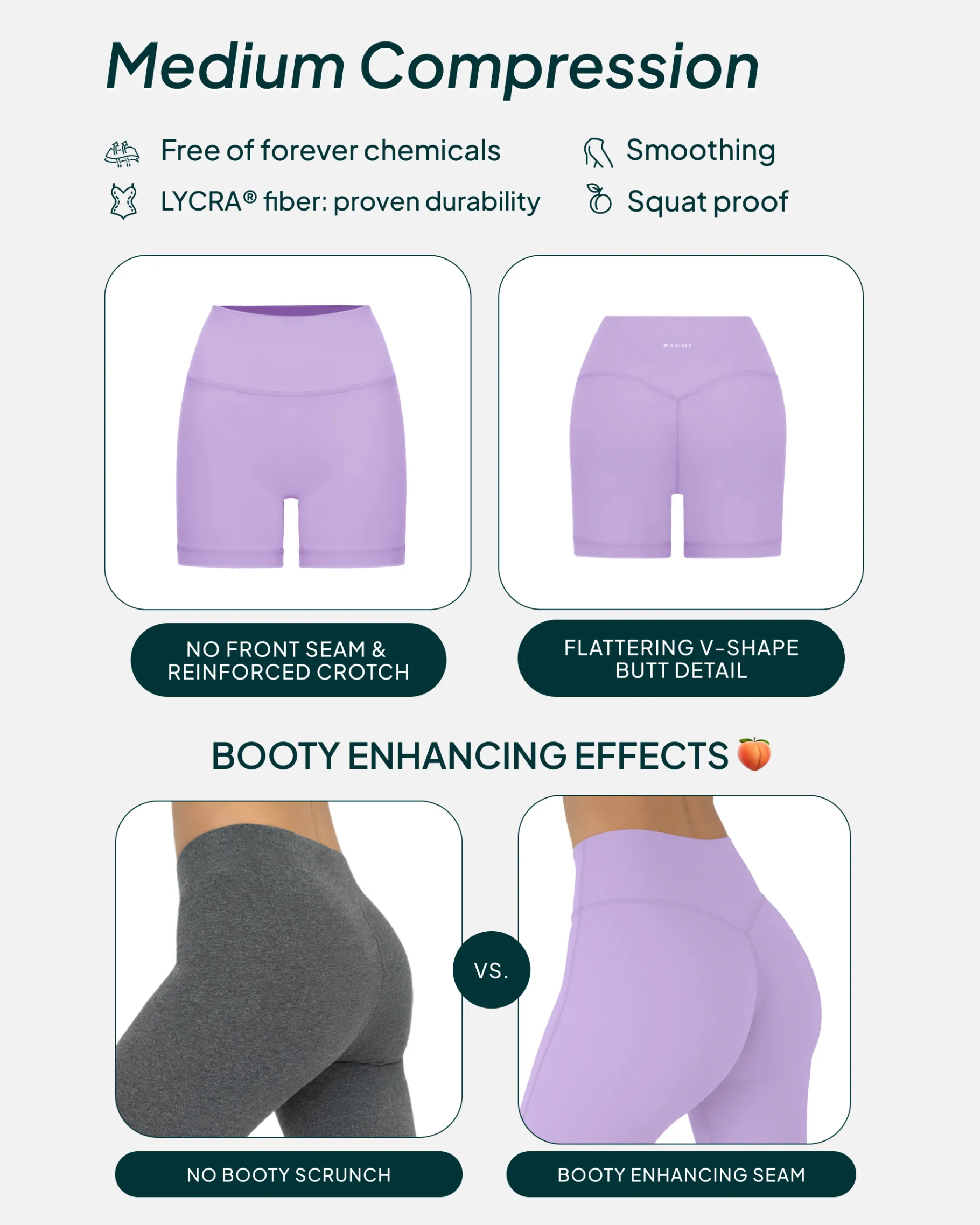PAVOI 6" Inseam|Shorts-Low-Impact Butt Lifting High-Waisted 6" Seasonal Biker Shorts