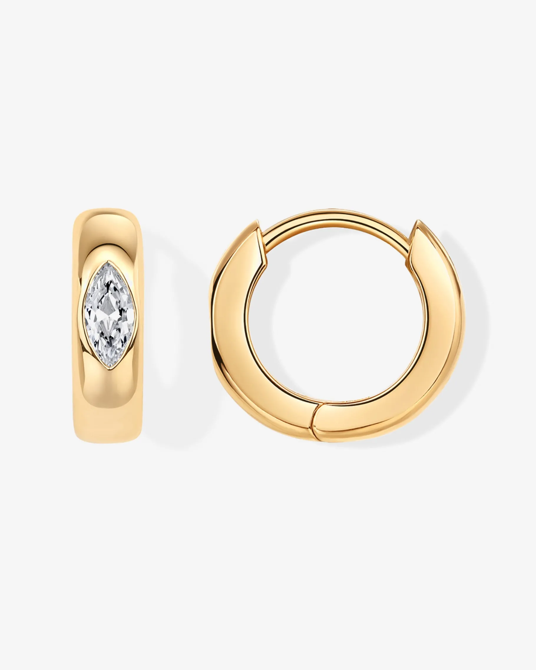 PAVOI Huggies-Marquise Chunky Huggie Earrings
