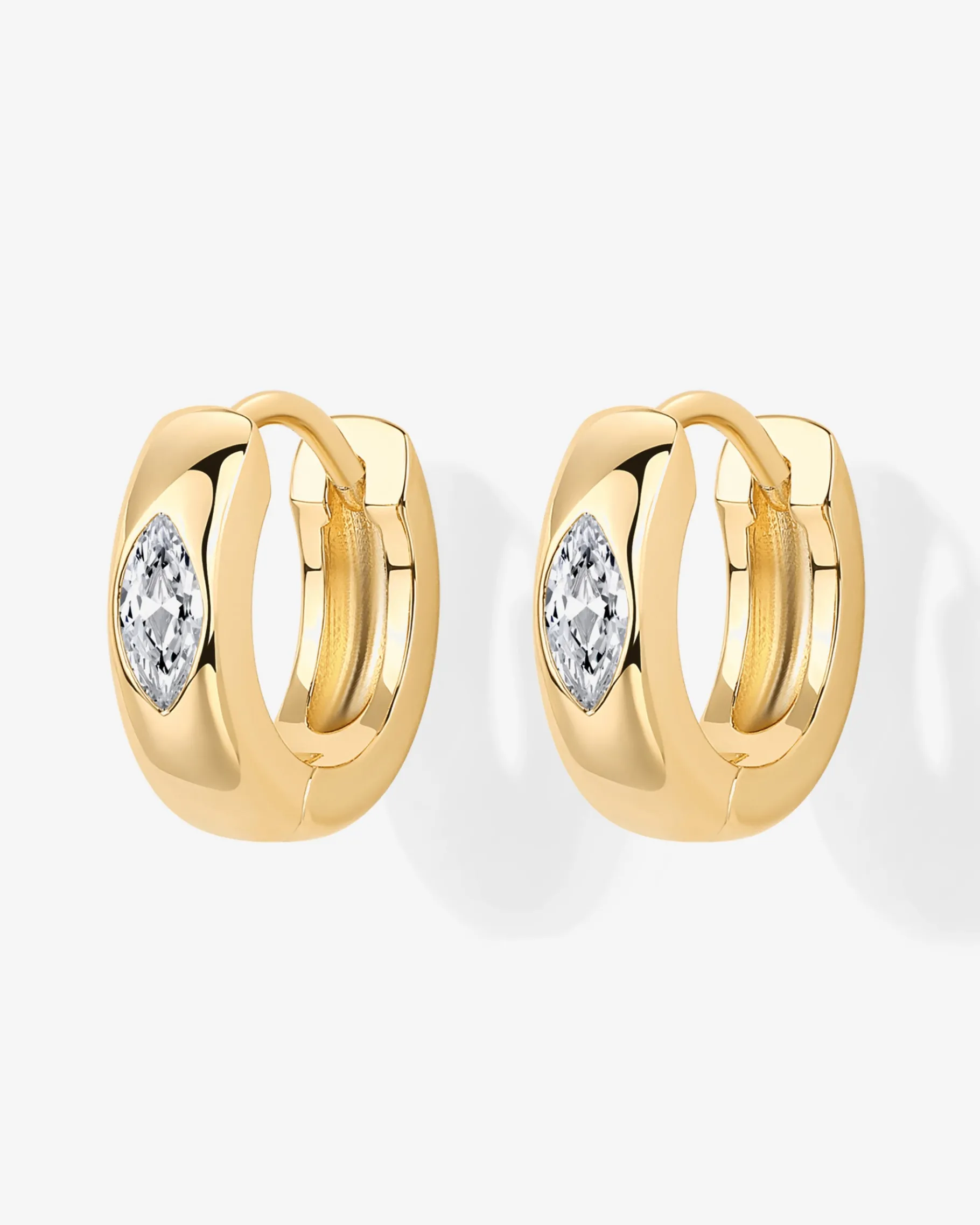 PAVOI Huggies-Marquise Chunky Huggie Earrings