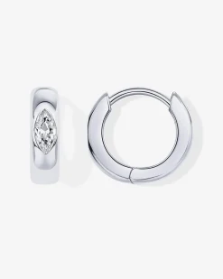 PAVOI Huggies-Marquise Chunky Huggie Earrings