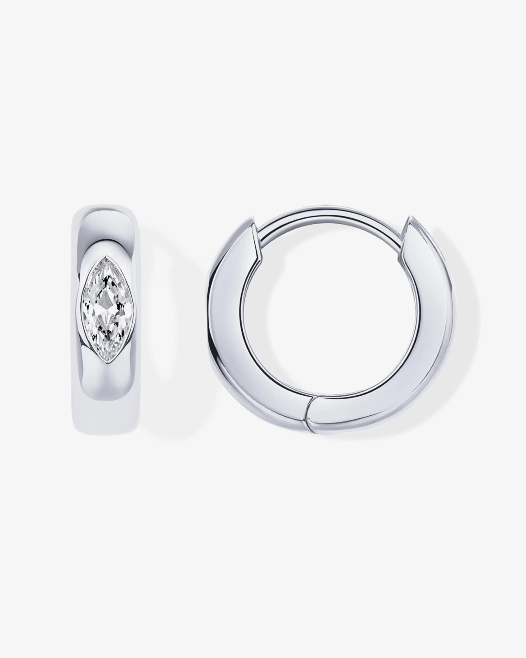 PAVOI Huggies-Marquise Chunky Huggie Earrings