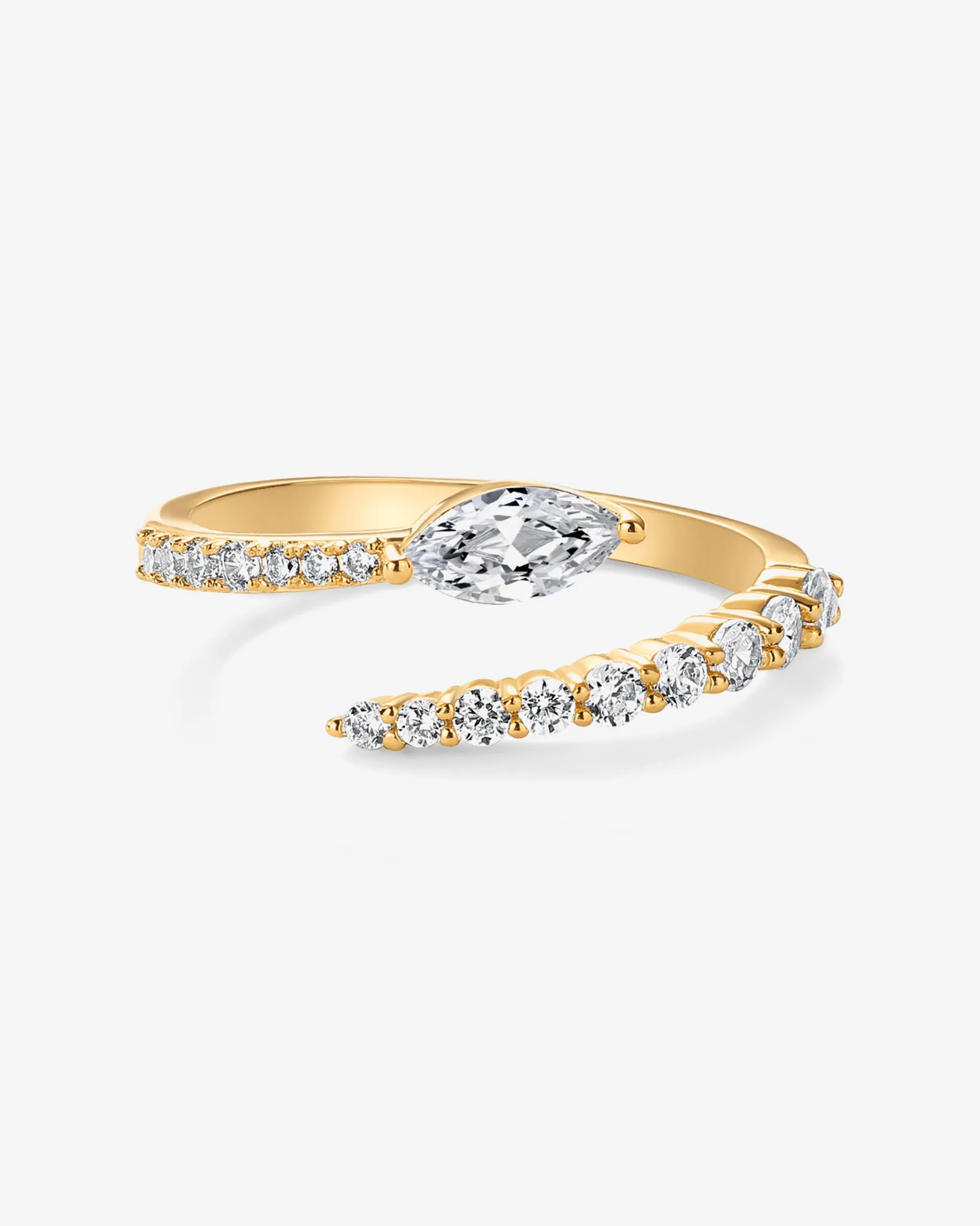 PAVOI Stackable-Marquise Crossover Ring