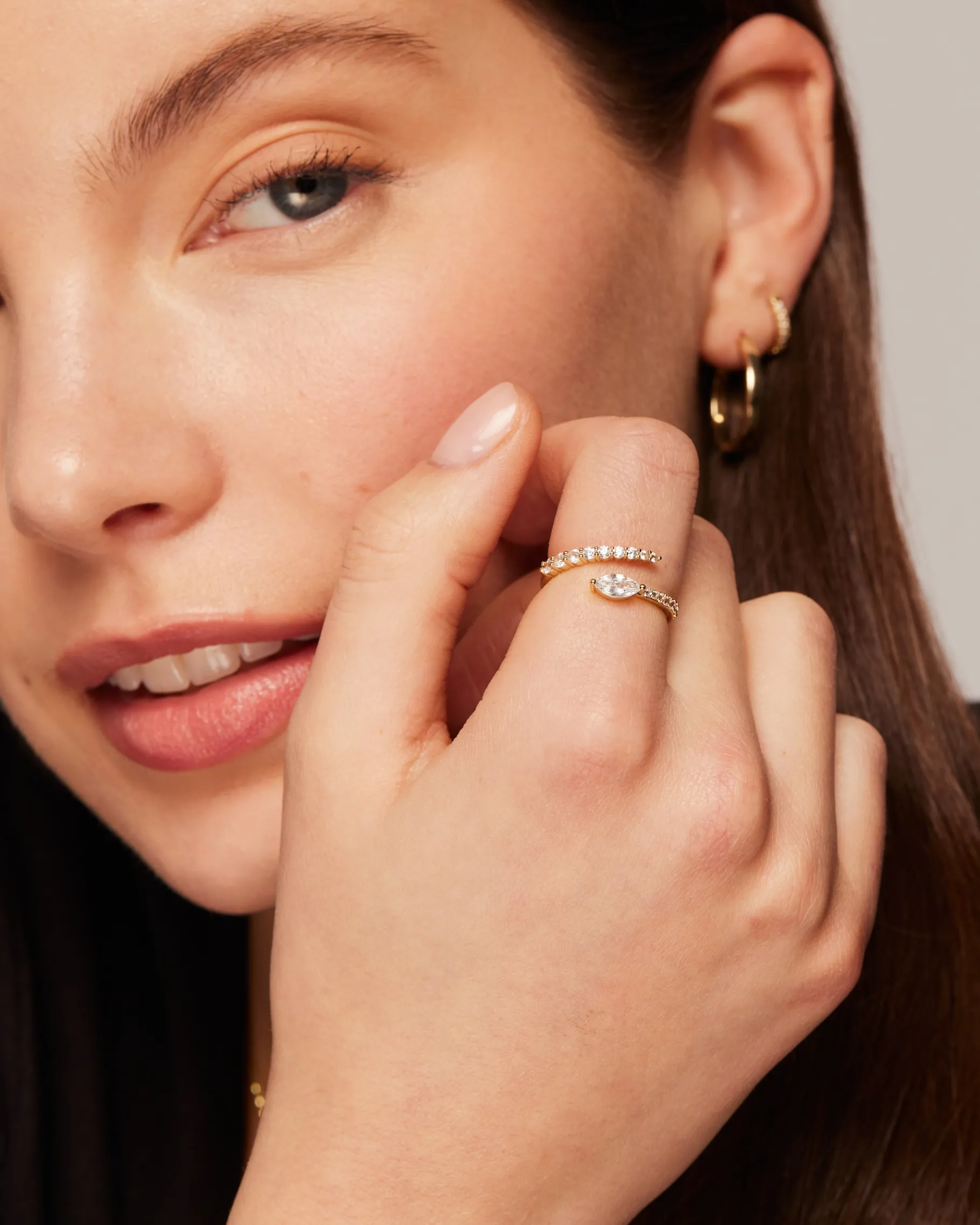 PAVOI Stackable-Marquise Crossover Ring