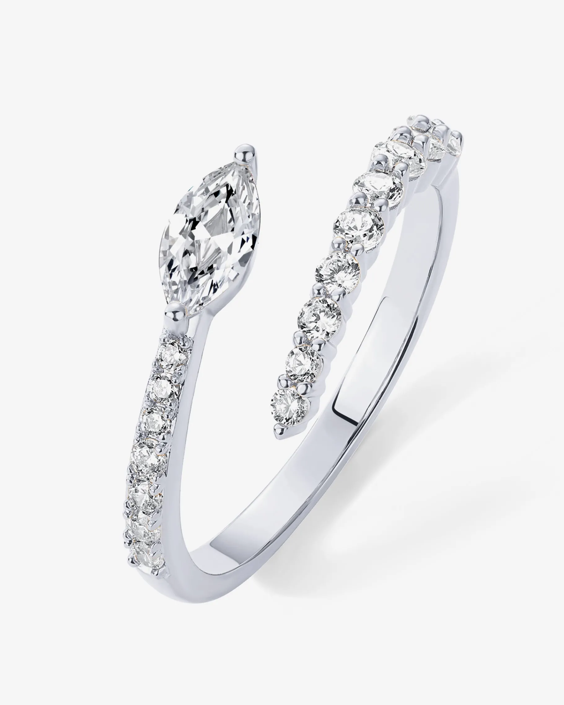 PAVOI Stackable-Marquise Crossover Ring