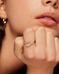 PAVOI Stackable-Marquise Crossover Ring