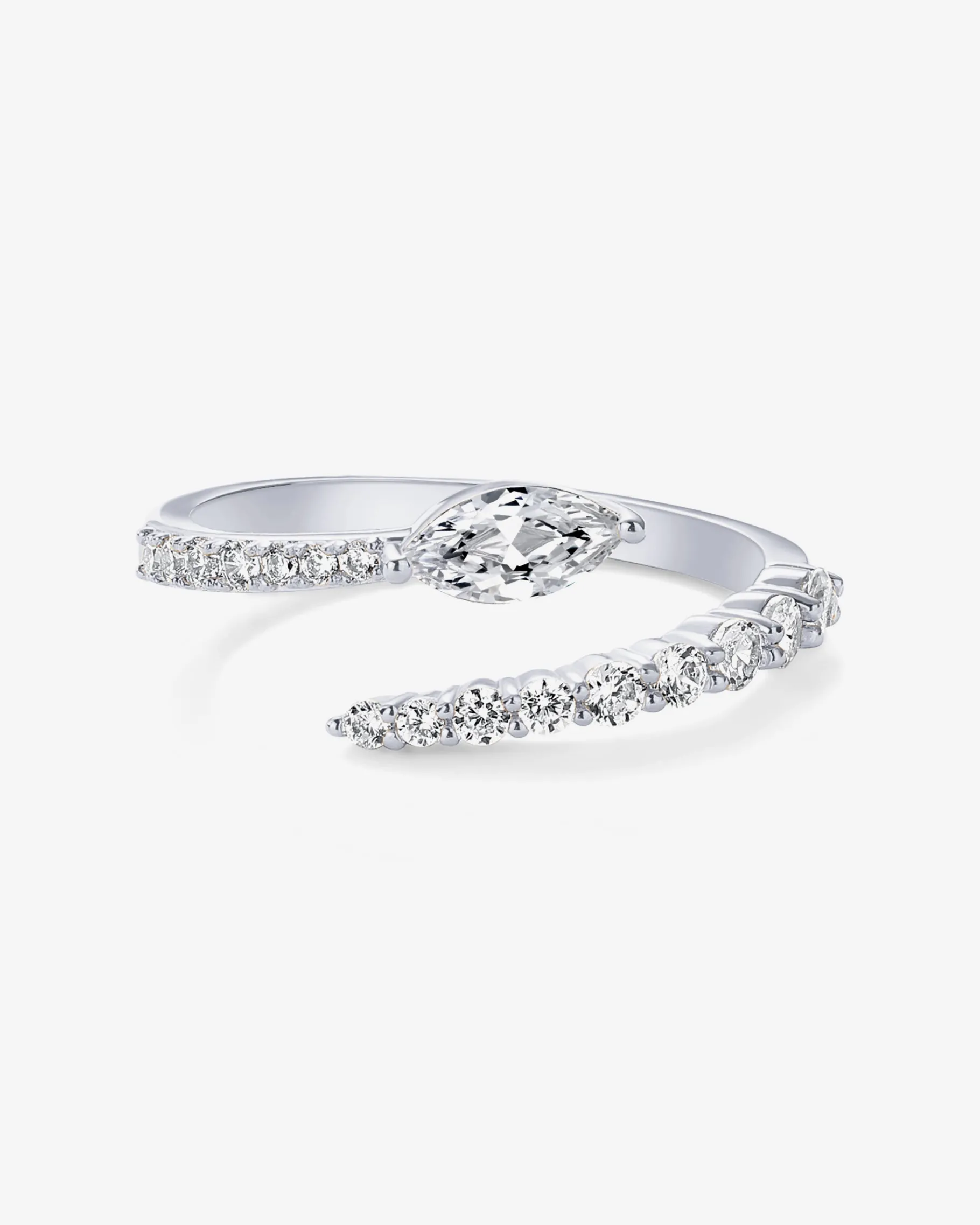 PAVOI Stackable-Marquise Crossover Ring