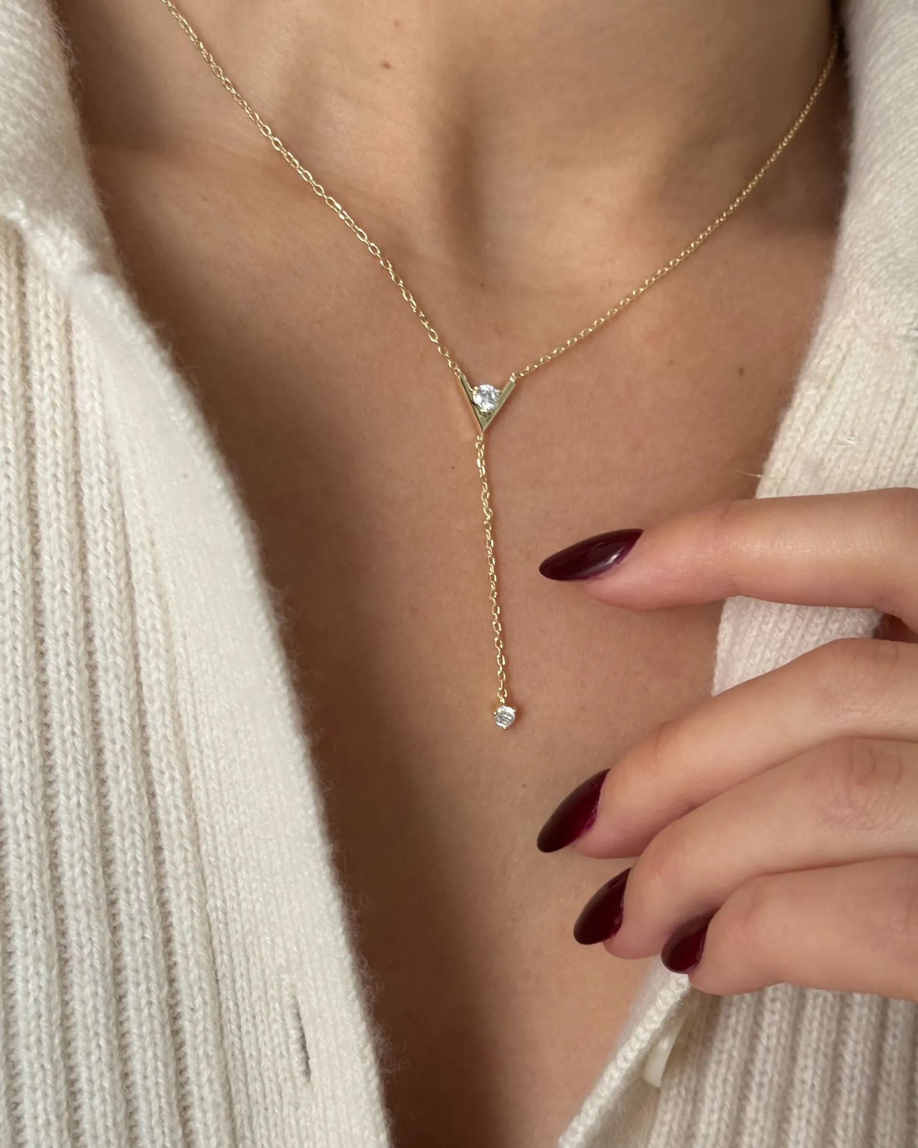 PAVOI Lariat-Mini Drop Lariat Necklace