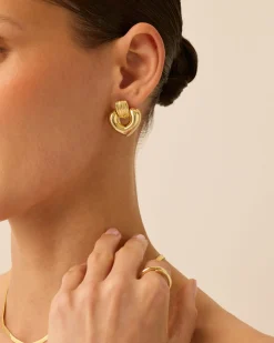 PAVOI Statement|Dangle & Threader-Mini Heart Door Knocker Earrings