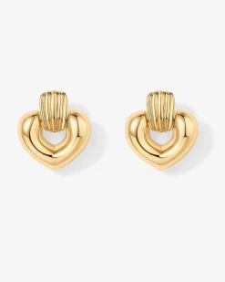 PAVOI Statement|Dangle & Threader-Mini Heart Door Knocker Earrings