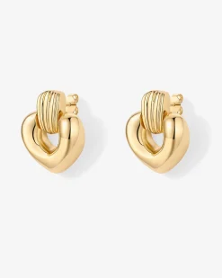 PAVOI Statement|Dangle & Threader-Mini Heart Door Knocker Earrings