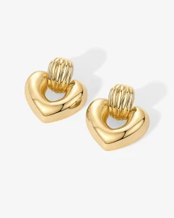 PAVOI Statement|Dangle & Threader-Mini Heart Door Knocker Earrings