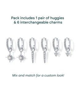 PAVOI Charms|Huggies-Mix and Match Huggie and Star Charm Set