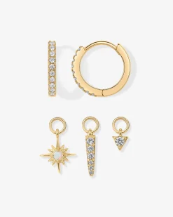 PAVOI Charms|Huggies-Mix and Match Huggie and Star Charm Set
