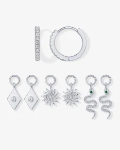 PAVOI Charms|Huggies-Mix and Match Huggie and Snake Charm Set