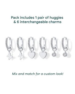 PAVOI Charms|Huggies-Mix and Match Huggie and Heart Charm Set
