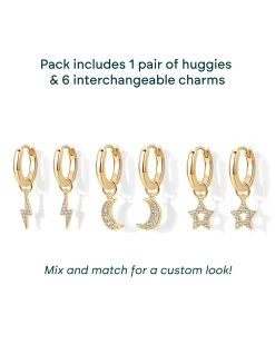 PAVOI Charms|Huggies-Mix and Match Huggie and Celestial Charm Set
