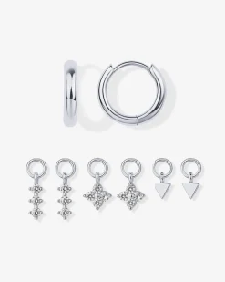 PAVOI Charms|Huggies-Mix and Match Huggie and Flower Charm Set