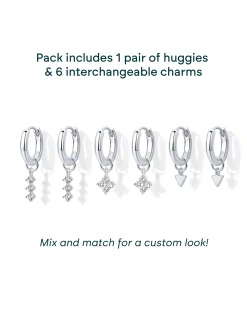 PAVOI Charms|Huggies-Mix and Match Huggie and Flower Charm Set
