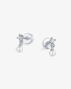 PAVOI Dangle & Threader|Flat Backs-Mixed-Media Pear Dangle Drop Screwbacks