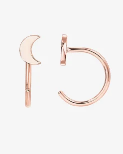 PAVOI Huggies-Moon Half Hoop Huggies