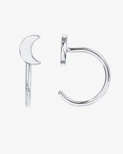 PAVOI Huggies-Moon Half Hoop Huggies