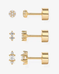 PAVOI Flat Backs|Studs-Multi-Shape Screwback 3 Pack