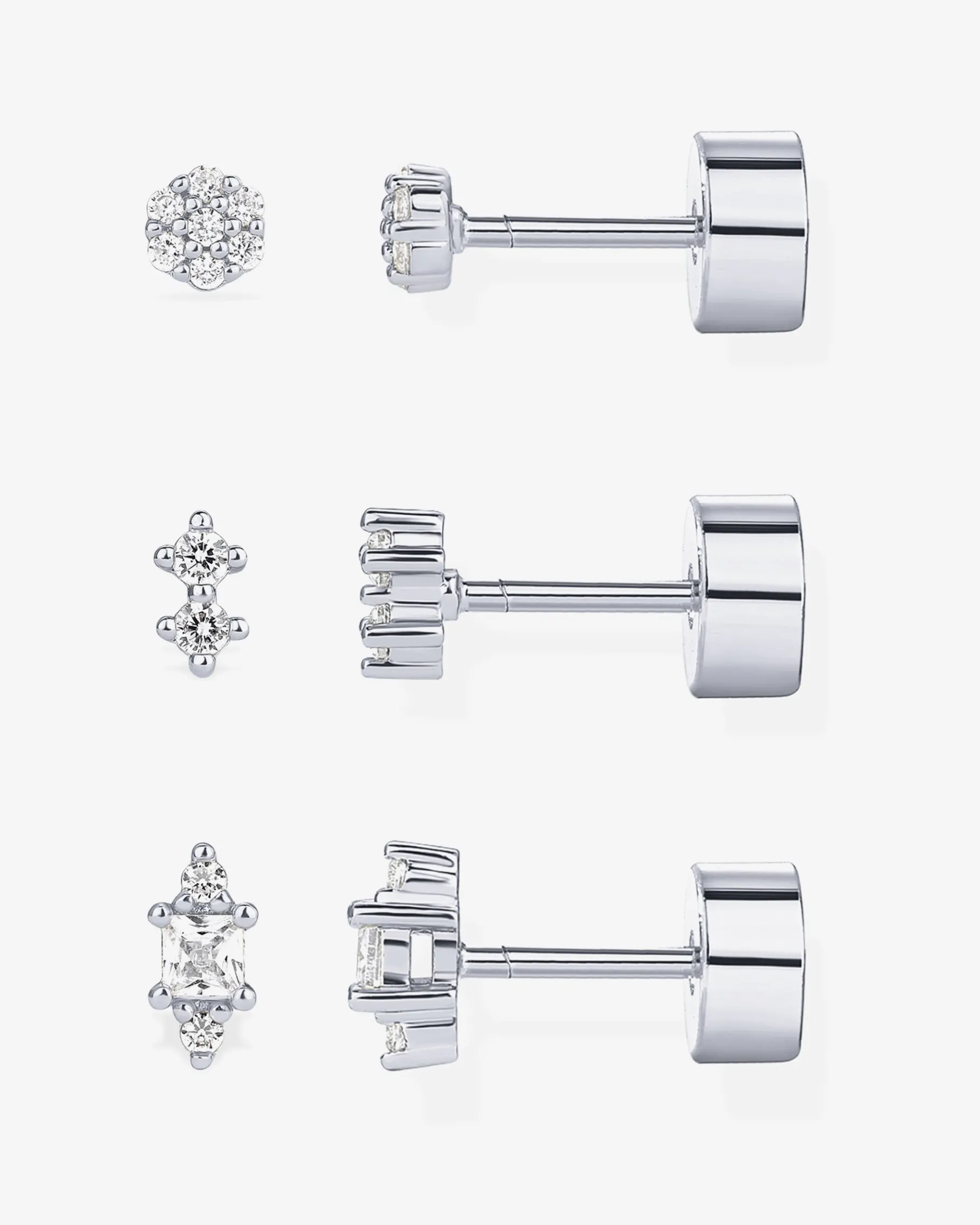 PAVOI Flat Backs|Studs-Multi-Shape Screwback 3 Pack