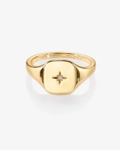 PAVOI Stackable-North Star Signet Ring