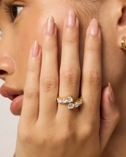 PAVOI Stackable-Nut Crossover Chunky Ring