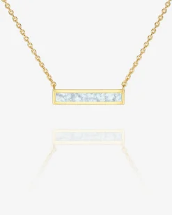 PAVOI Pendants-Opal Bar Necklace