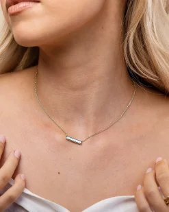 PAVOI Pendants-Opal Bar Necklace