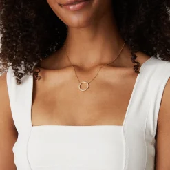 PAVOI Pendants-Open Circle Pendant Necklace