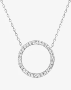 PAVOI Pendants-Open Circle Pendant Necklace