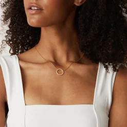 PAVOI Pendants-Open Circle Pendant Necklace