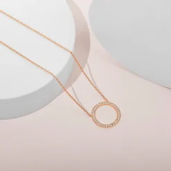 PAVOI Pendants-Open Circle Pendant Necklace