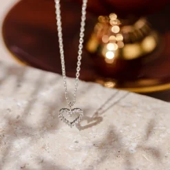 PAVOI Pendants-Open Heart Necklace