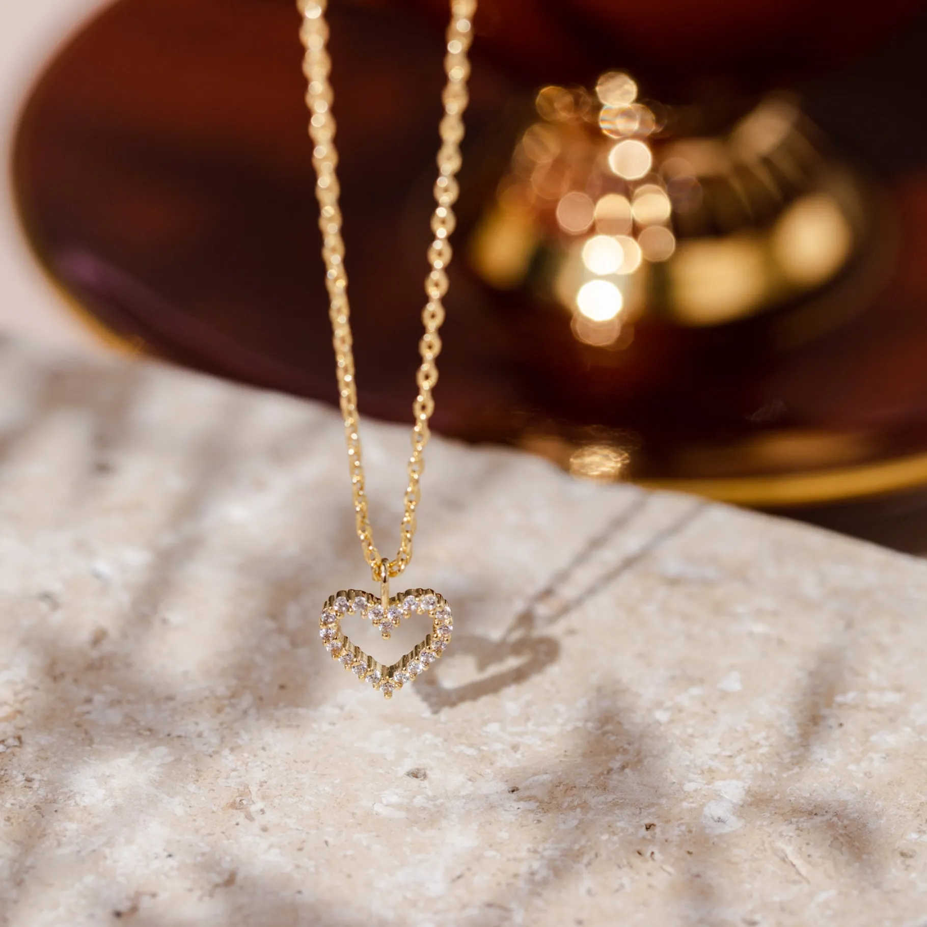 PAVOI Pendants-Open Heart Necklace