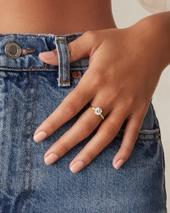 PAVOI Vermeil Rings-Open Your Heart Engagement Ring