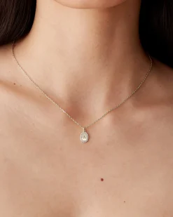 PAVOI Pendants-Oval Cubic Zirconia Pendant Necklace