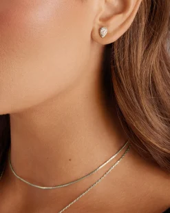 PAVOI Studs-Pear Halo Studs